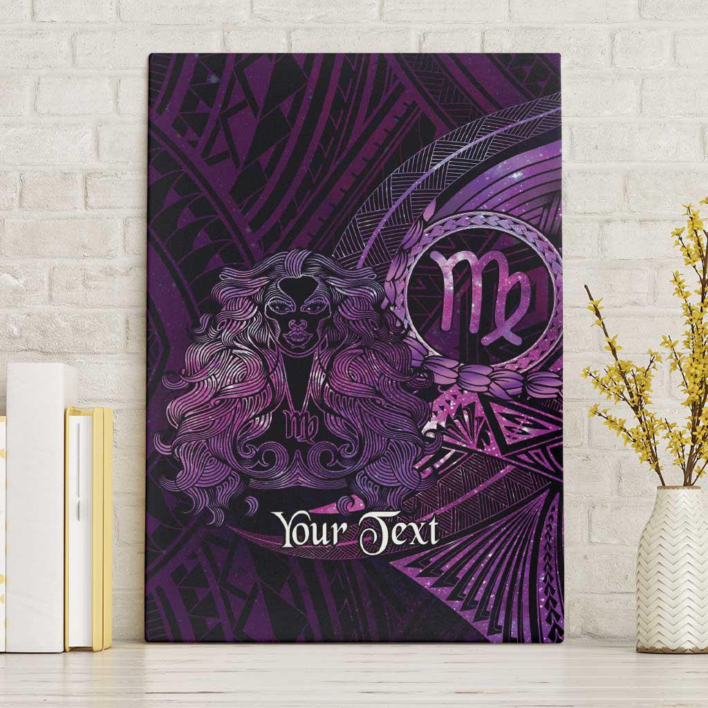 Personalised Polynesia Zodiac Virgo Canvas Wall Art Galaxy Polynesian Pattern Chest Tattoo Style