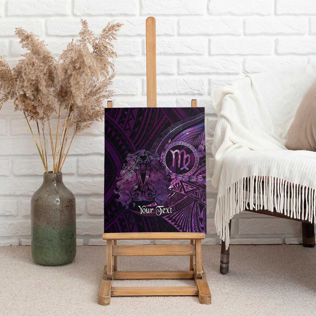 Personalised Polynesia Zodiac Virgo Canvas Wall Art Galaxy Polynesian Pattern Chest Tattoo Style