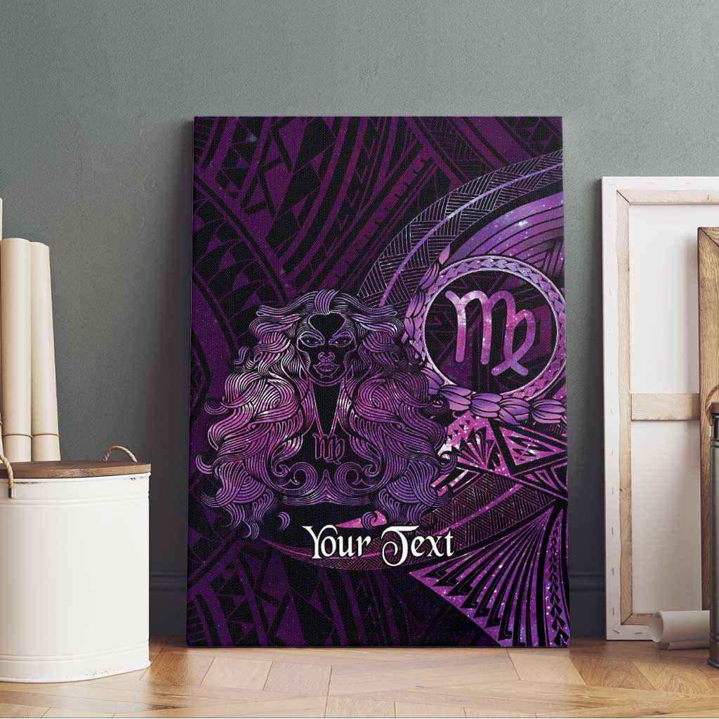 Personalised Polynesia Zodiac Virgo Canvas Wall Art Galaxy Polynesian Pattern Chest Tattoo Style