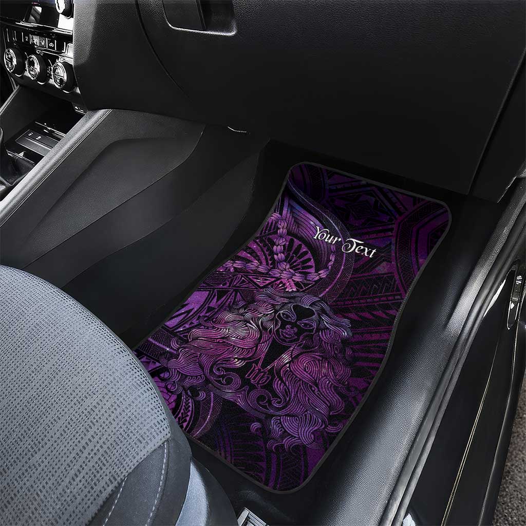 Personalised Polynesia Zodiac Virgo Car Mats Galaxy Polynesian Pattern Chest Tattoo Style