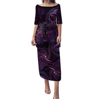 Personalised Polynesia Zodiac Virgo Family Matching Puletasi and Hawaiian Shirt Galaxy Polynesian Pattern Chest Tattoo Style