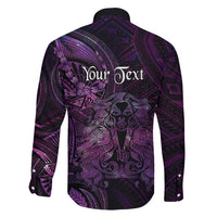 Personalised Polynesia Zodiac Virgo Family Matching Tank Maxi Dress and Hawaiian Shirt Galaxy Polynesian Pattern Chest Tattoo Style