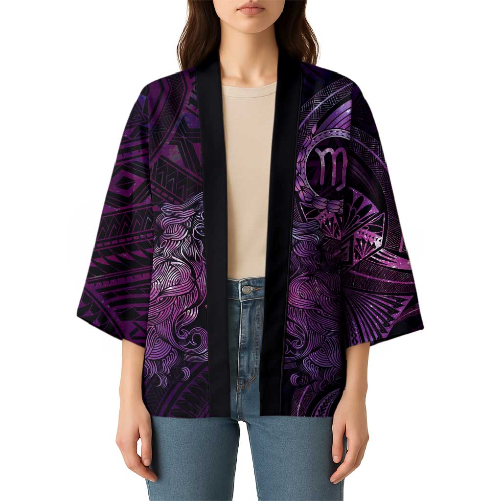 Personalised Polynesia Zodiac Virgo Kimono Galaxy Polynesian Pattern Chest Tattoo Style