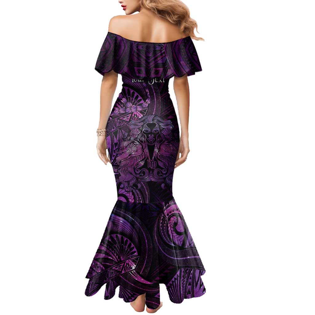 Personalised Polynesia Zodiac Virgo Mermaid Dress Galaxy Polynesian Pattern Chest Tattoo Style