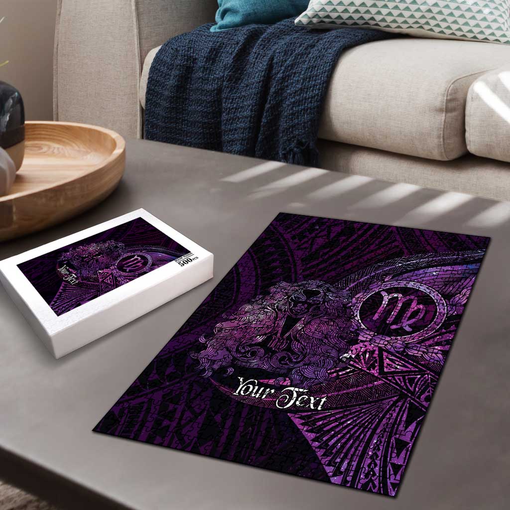 Personalised Polynesia Zodiac Virgo Puzzle Galaxy Polynesian Pattern Chest Tattoo Style