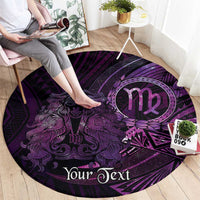 Personalised Polynesia Zodiac Virgo Round Carpet Galaxy Polynesian Pattern Chest Tattoo Style