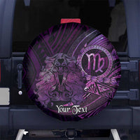 Personalised Polynesia Zodiac Virgo Spare Tire Cover Galaxy Polynesian Pattern Chest Tattoo Style