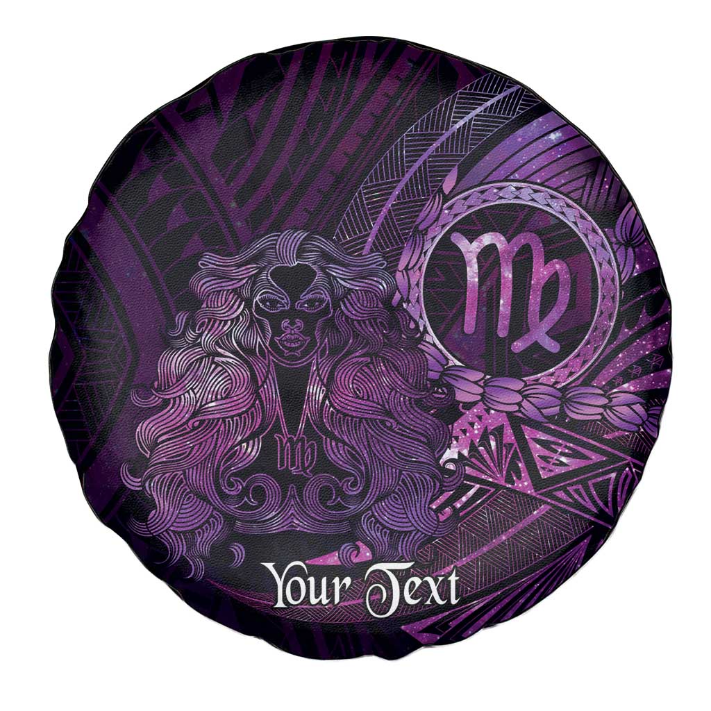 Personalised Polynesia Zodiac Virgo Spare Tire Cover Galaxy Polynesian Pattern Chest Tattoo Style