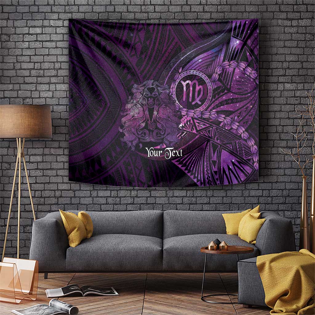 Personalised Polynesia Zodiac Virgo Tapestry Galaxy Polynesian Pattern Chest Tattoo Style