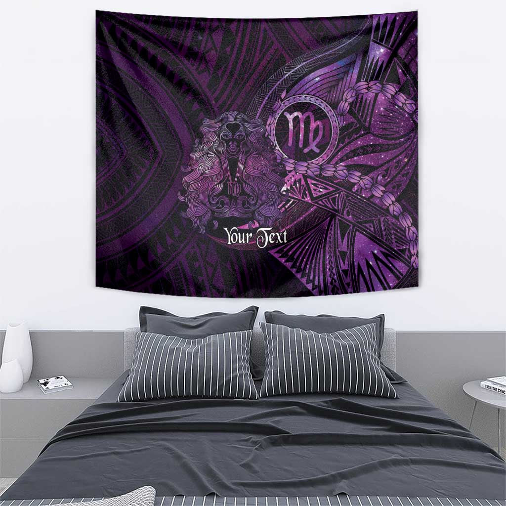 Personalised Polynesia Zodiac Virgo Tapestry Galaxy Polynesian Pattern Chest Tattoo Style