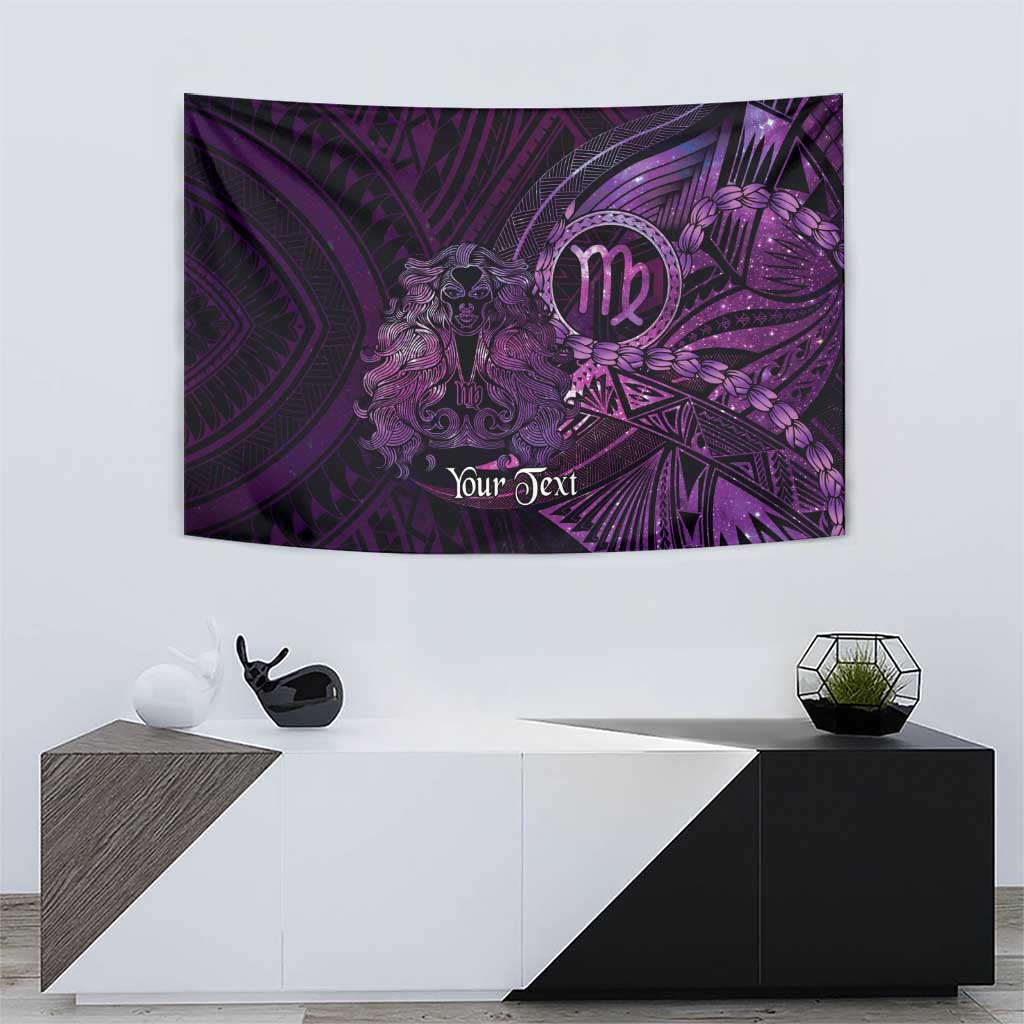 Personalised Polynesia Zodiac Virgo Tapestry Galaxy Polynesian Pattern Chest Tattoo Style