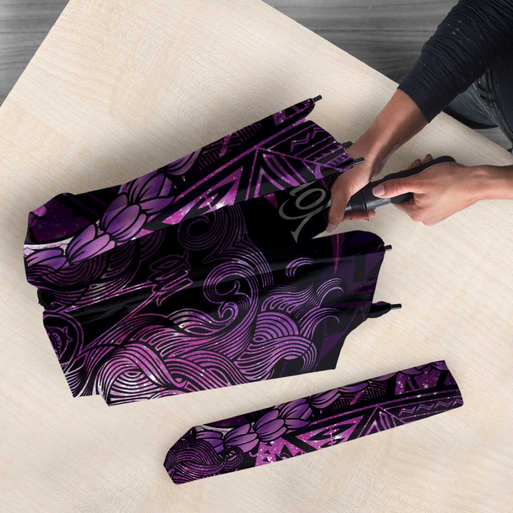 Personalised Polynesia Zodiac Virgo Umbrella Galaxy Polynesian Pattern Chest Tattoo Style
