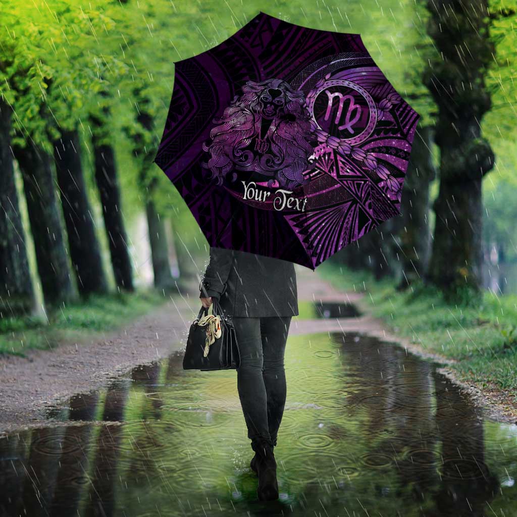 Personalised Polynesia Zodiac Virgo Umbrella Galaxy Polynesian Pattern Chest Tattoo Style