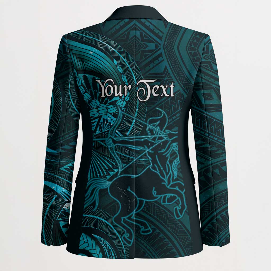 Personalised Polynesia Zodiac Sagittarius Blazer Galaxy Polynesian Pattern Chest Tattoo Style
