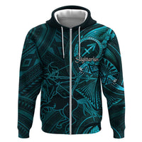 Personalised Polynesia Zodiac Sagittarius Hoodie Galaxy Polynesian Pattern Chest Tattoo Style