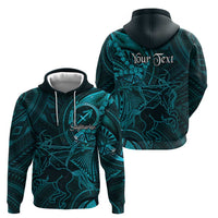 Personalised Polynesia Zodiac Sagittarius Hoodie Galaxy Polynesian Pattern Chest Tattoo Style