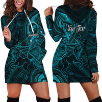 Personalised Polynesia Zodiac Sagittarius Hoodie Dress Galaxy Polynesian Pattern Chest Tattoo Style
