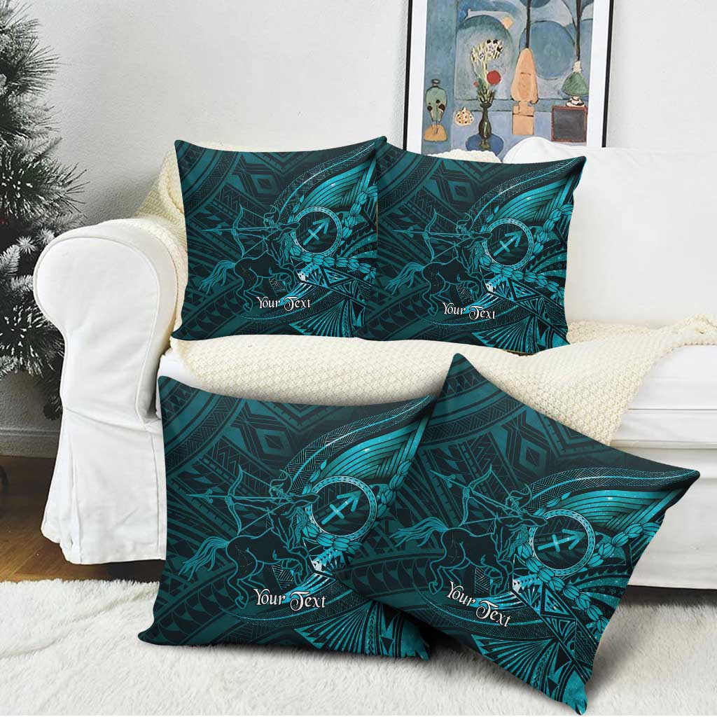 Personalised Polynesia Zodiac Sagittarius Pillow Cover Galaxy Polynesian Pattern Chest Tattoo Style