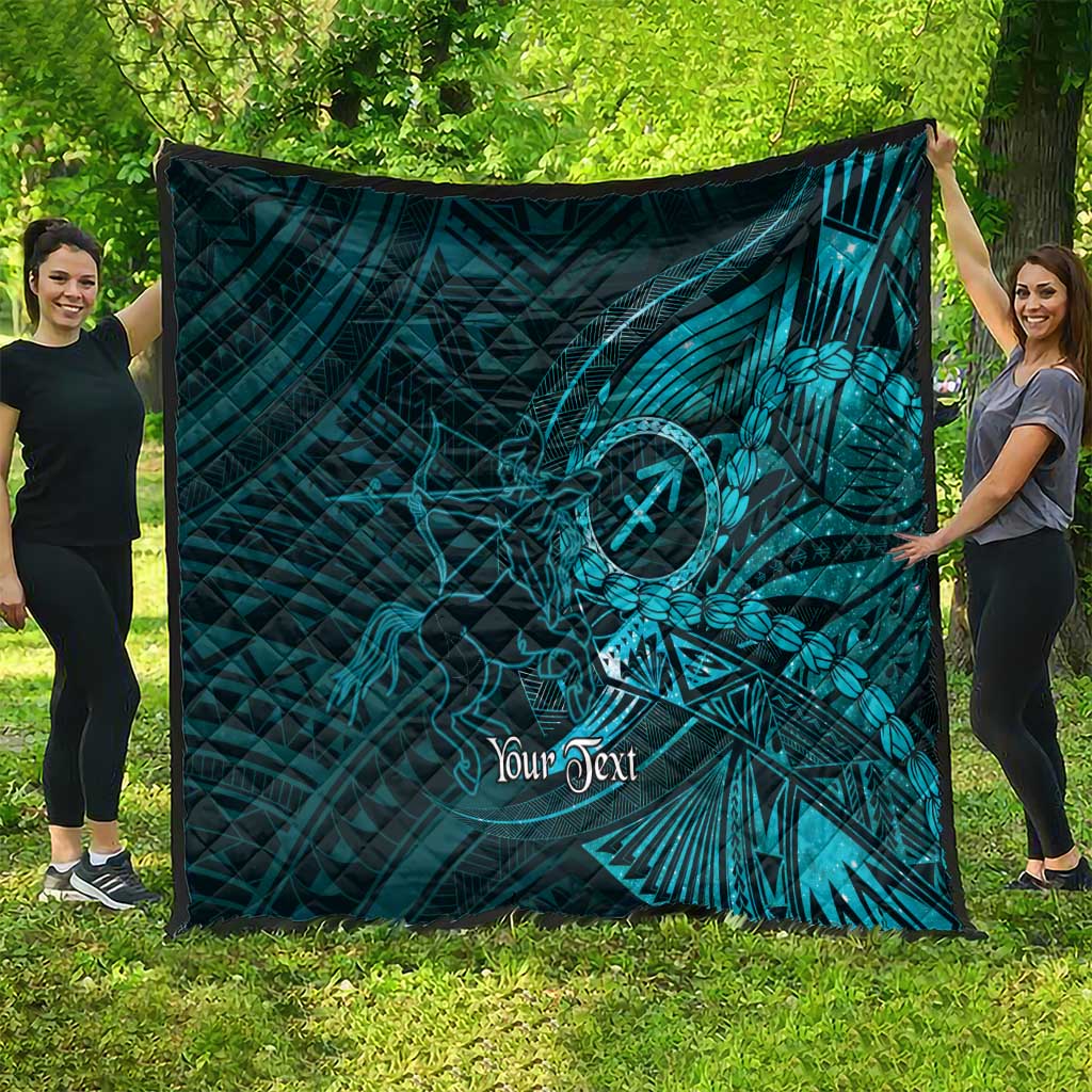 Personalised Polynesia Zodiac Sagittarius Quilt Galaxy Polynesian Pattern Chest Tattoo Style