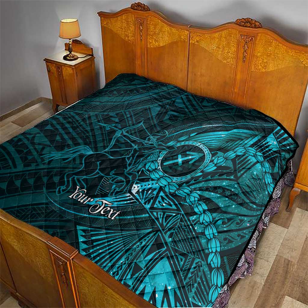 Personalised Polynesia Zodiac Sagittarius Quilt Galaxy Polynesian Pattern Chest Tattoo Style
