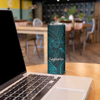 Personalised Polynesia Zodiac Sagittarius Skinny Tumbler Galaxy Polynesian Pattern Chest Tattoo Style
