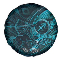 Personalised Polynesia Zodiac Sagittarius Spare Tire Cover Galaxy Polynesian Pattern Chest Tattoo Style