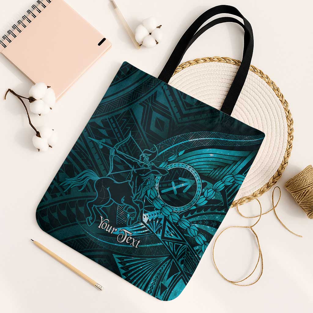 Personalised Polynesia Zodiac Sagittarius Tote Bag Galaxy Polynesian Pattern Chest Tattoo Style