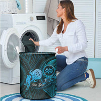 Personalised Polynesia Zodiac Aquarius Laundry Basket Galaxy Polynesian Pattern Chest Tattoo Style