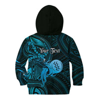 Personalised Polynesia Zodiac Aquarius Kid Hoodie Galaxy Polynesian Pattern Chest Tattoo Style