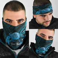 Personalised Polynesia Zodiac Aquarius Neck Gaiter Galaxy Polynesian Pattern Chest Tattoo Style