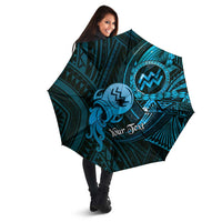 Personalised Polynesia Zodiac Aquarius Umbrella Galaxy Polynesian Pattern Chest Tattoo Style