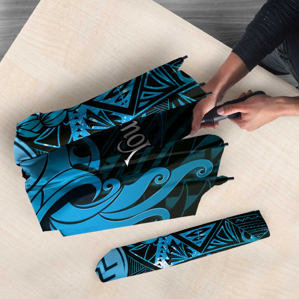 Personalised Polynesia Zodiac Aquarius Umbrella Galaxy Polynesian Pattern Chest Tattoo Style