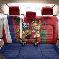 Hawaii And Tonga Back Car Seat Cover Shark Tattoo With Tongan Coat Of Arms