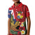 Hawaii And Tonga Kid Polo Shirt Shark Tattoo With Tongan Coat Of Arms