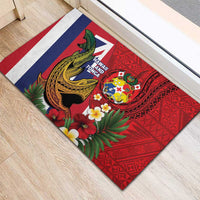 Hawaii And Tonga Rubber Doormat Shark Tattoo With Tongan Coat Of Arms