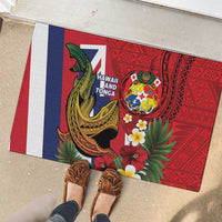 Hawaii And Tonga Rubber Doormat Shark Tattoo With Tongan Coat Of Arms