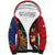 Hawaii And Tonga Sherpa Hoodie Shark Tattoo With Tongan Coat Of Arms