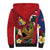 Hawaii And Tonga Sherpa Hoodie Shark Tattoo With Tongan Coat Of Arms
