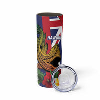 Hawaii And Tonga Skinny Tumbler Shark Tattoo With Tongan Coat Of Arms LT14 - Polynesian Pride