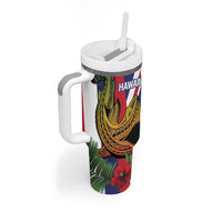 Hawaii And Tonga Tumbler With Handle Shark Tattoo With Tongan Coat Of Arms