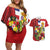 Hawaii And Tonga Couples Matching Off Shoulder Short Dress and Hawaiian Shirt King Kalakaua Tribal Gecko Tongan Ngatu