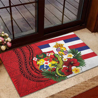 Hawaii And Tonga Rubber Doormat King Kalakaua Tribal Gecko Tongan Ngatu