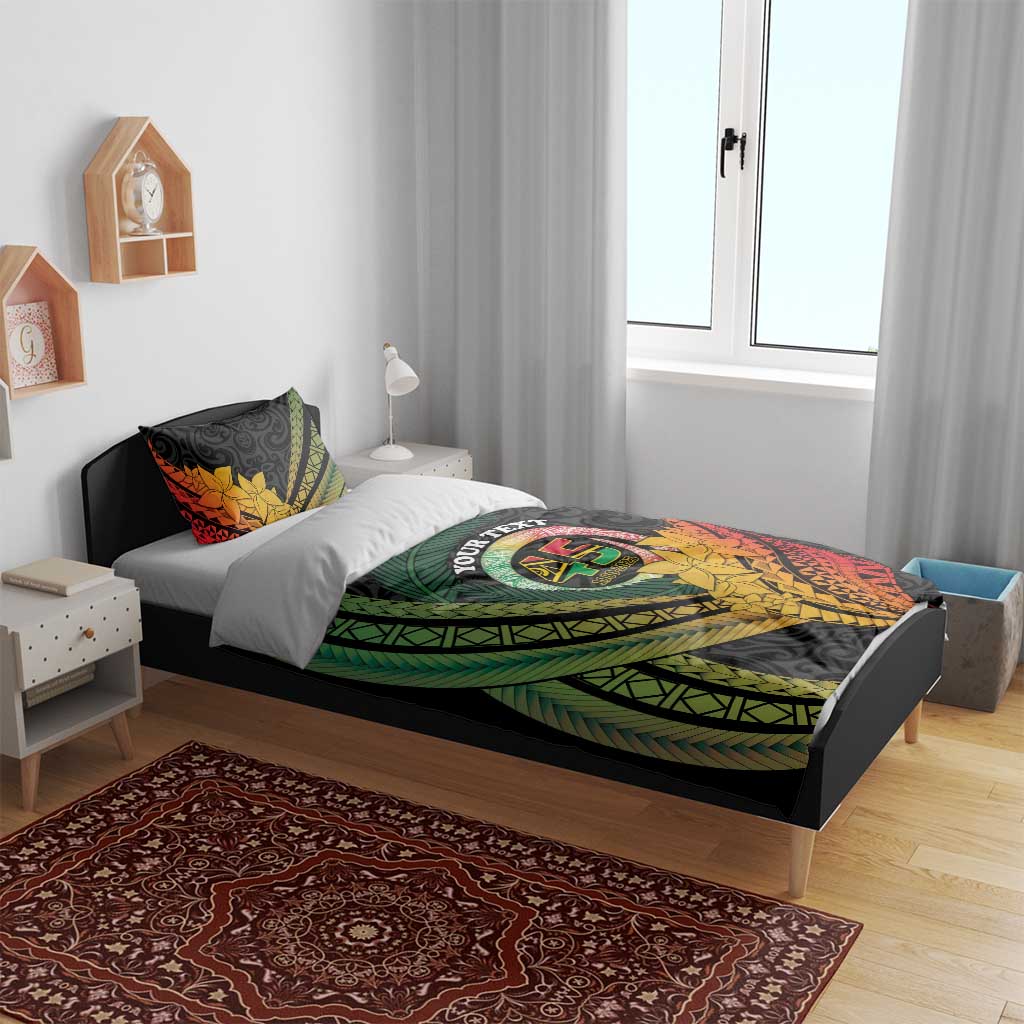 Personalised Vanuatu Independence Day Bedding Set July 30 Pig Tusk Long God Yumi Stanap
