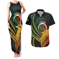 Personalised Vanuatu Independence Day Couples Matching Tank Maxi Dress and Hawaiian Shirt July 30 Pig Tusk Long God Yumi Stanap