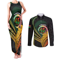 Personalised Vanuatu Independence Day Couples Matching Tank Maxi Dress and Long Sleeve Button Shirt July 30 Pig Tusk Long God Yumi Stanap