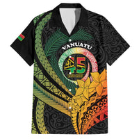 Personalised Vanuatu Independence Day Family Matching Off The Shoulder Long Sleeve Dress and Hawaiian Shirt July 30 Pig Tusk Long God Yumi Stanap