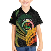 Personalised Vanuatu Independence Day Family Matching Off The Shoulder Long Sleeve Dress and Hawaiian Shirt July 30 Pig Tusk Long God Yumi Stanap