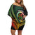 Personalised Vanuatu Independence Day Family Matching Off Shoulder Short Dress and Hawaiian Shirt July 30 Pig Tusk Long God Yumi Stanap