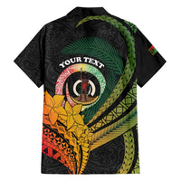 Personalised Vanuatu Independence Day Family Matching Puletasi and Hawaiian Shirt July 30 Pig Tusk Long God Yumi Stanap