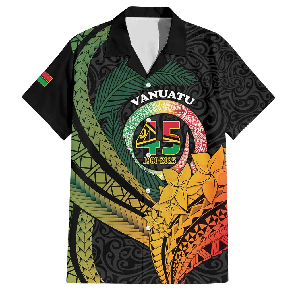 Personalised Vanuatu Independence Day Family Matching Short Sleeve Bodycon Dress and Hawaiian Shirt July 30 Pig Tusk Long God Yumi Stanap LT14 Dad's Shirt - Short Sleeve Black - Polynesian Pride